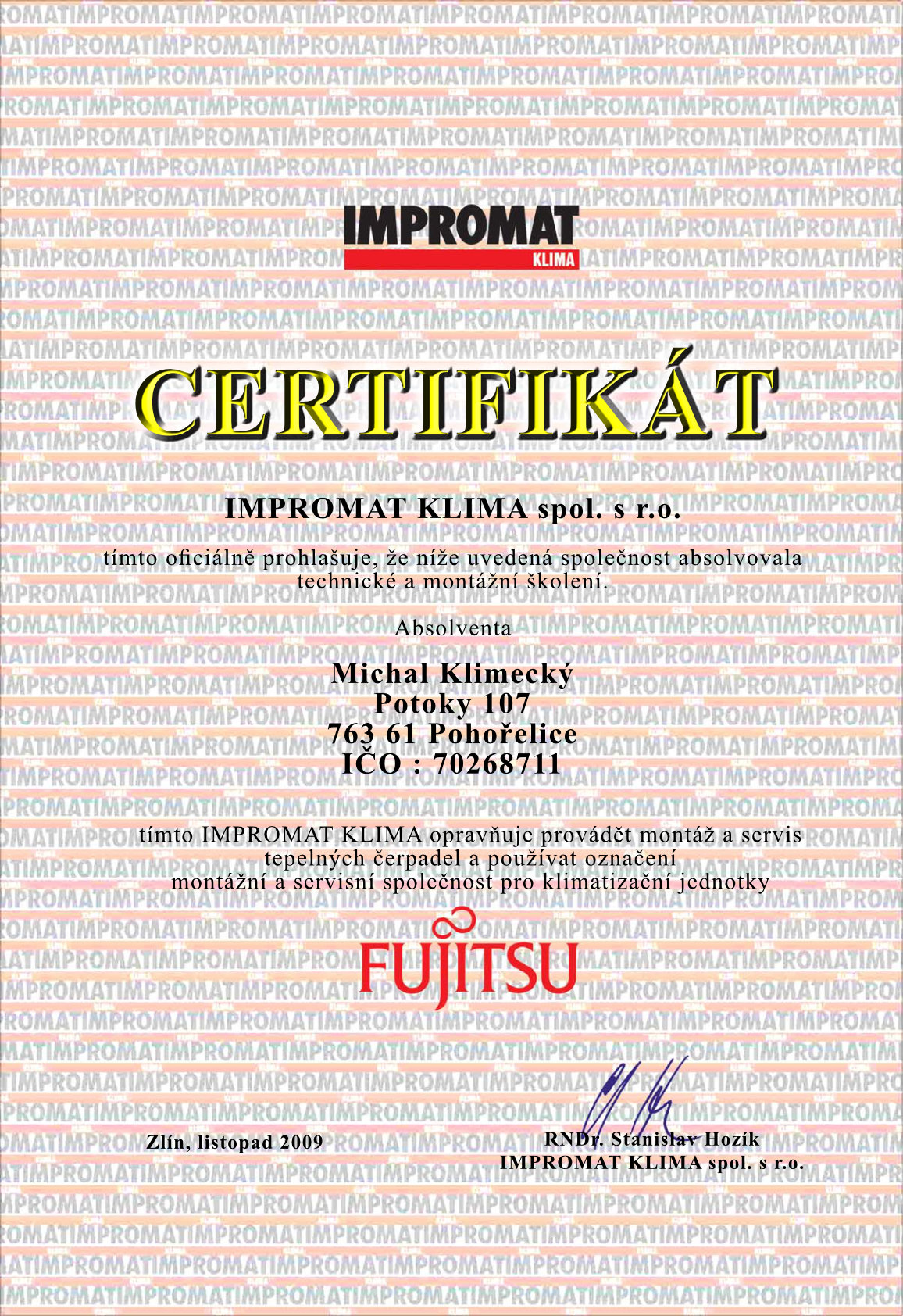 Certifikát